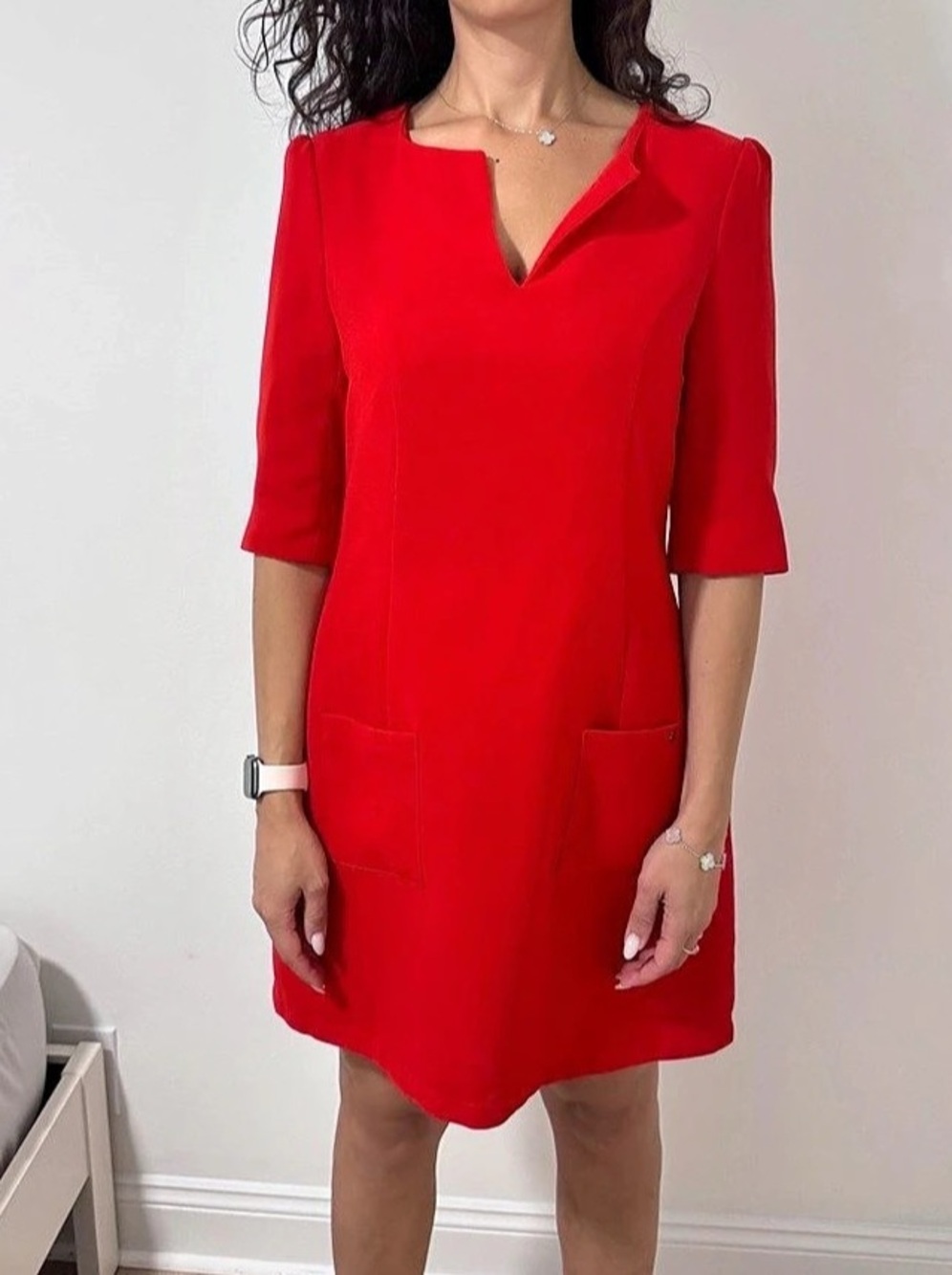Castro Red Mini Dress Size 8 Like New
